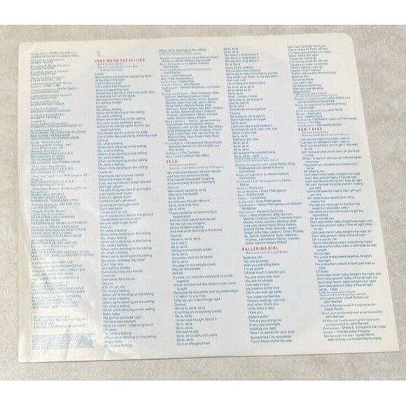 Lionel Richie Dancing On The Ceiling Vinyl Record 1986 Vintage Tested 6158ML - Picture 3 of 6